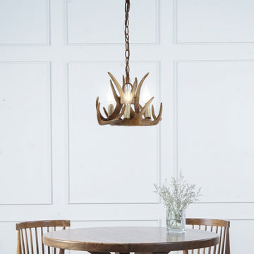 Rudolph Adjustable Resin Antler LED Chandelier